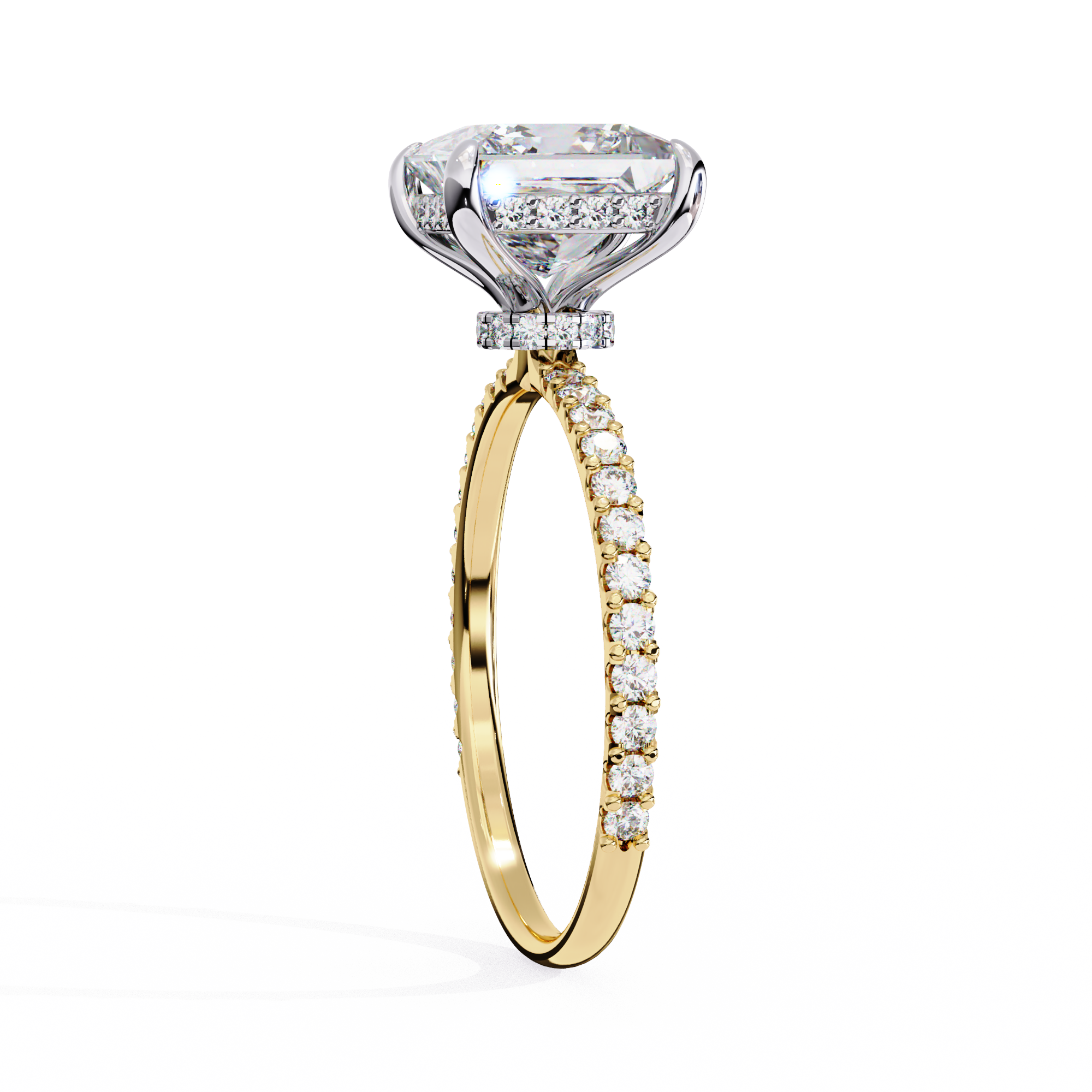 Buy 2.65ct Princess Cut Natural Diamond Ring Solitairekart.